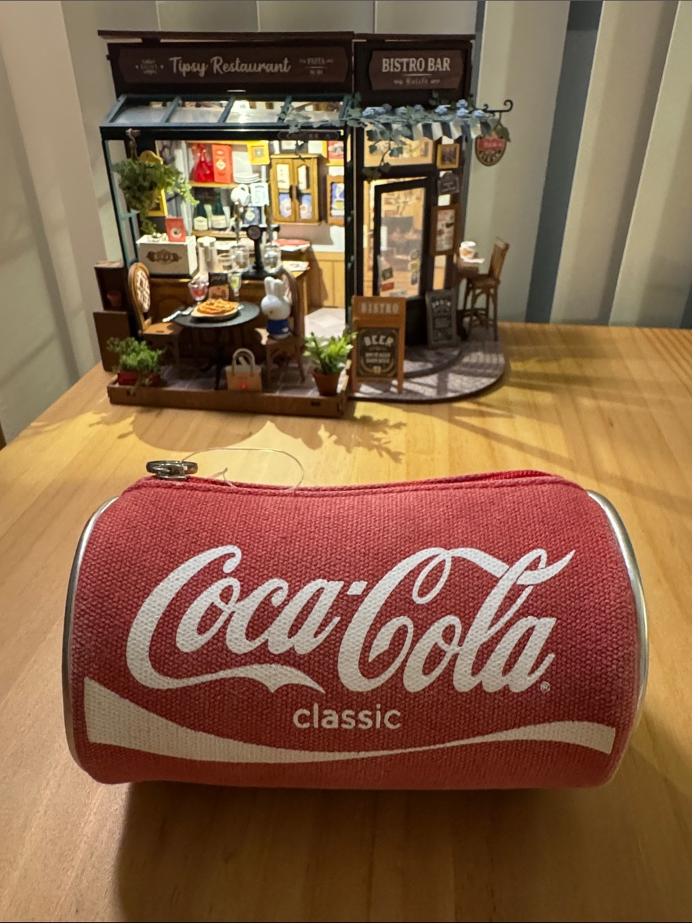 Coca Cola Red Canvas Logo Zip Pouch